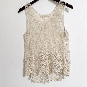 Haute Society Floral Crochet Tank